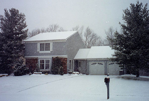 My winter home covered in snow